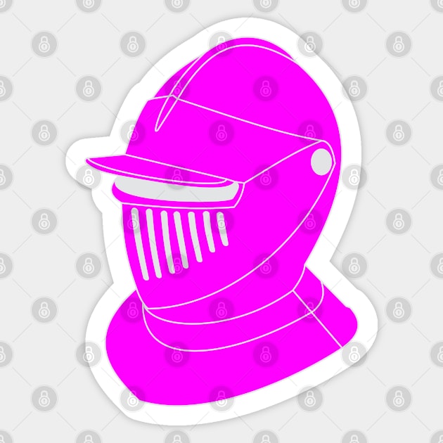 16th century helmet (pink) Sticker by PabloDeChenez